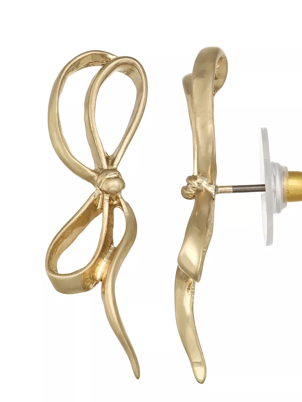Simply Vera Vera Wang Gold Bow Drop Stud Earrings